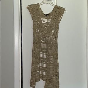 Long Crocheted Cardigan, Size S